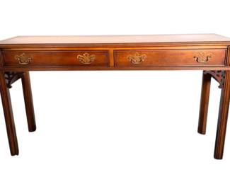 Lane Chippendale Style Drop Leaf Console Table