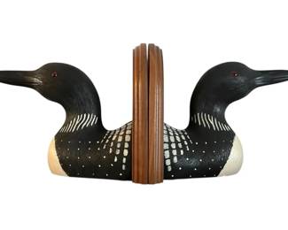 Vintage Wooden Duck Bookends