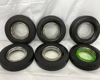 Six Early Tire Displays by BF Goodrich, Armstrong, and Others