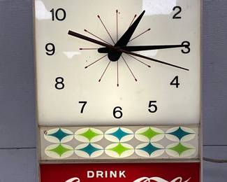 Vintage Coca-Cola Light-Up Advertising Wall Clock, 13in x 20in