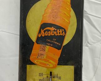 7×22 1/2-Inch Metal Nesbitt’s Thermometer Featuring Bottle Graphic