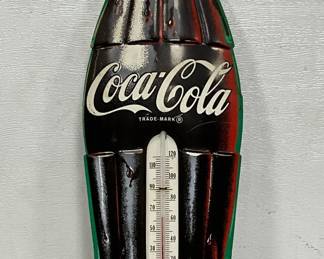 Die-Cut Coca-Cola Bottle Thermometer, 8 x 29 Inches