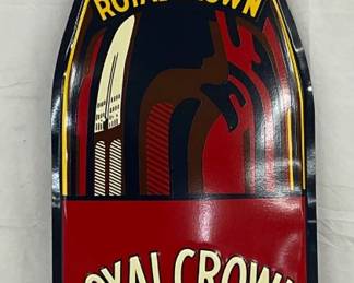 11×39 Royal Crown Cola Embossed Metal Advertising Sign