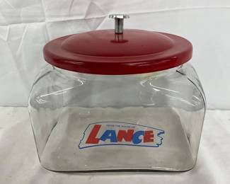 Contemporary Lance Jar with Metal Lid, 7 Inches Tall