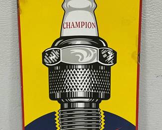 Champion Spark Plug Service SSP Sign, 8 x 18 Inches