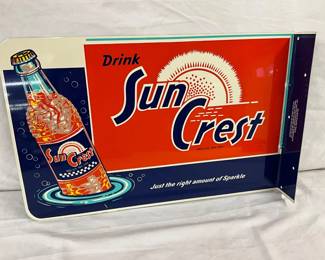 18 x 12 Sun Crest Flange Advertising Sign by Stout Sign Co.
