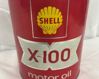 Cardboard Shell X-100 Motor Oil 1-Gallon Can