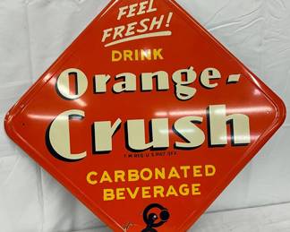 21-Inch Orange-Crush Sign w/ Crushy