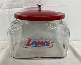 7in contemporary Lance Jar w/metal lid