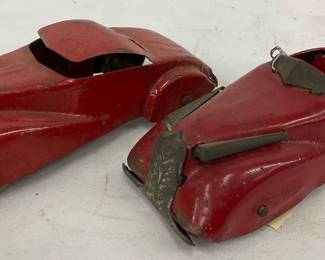 Metal Toy Cars, Red Finish, 6×2 Inches