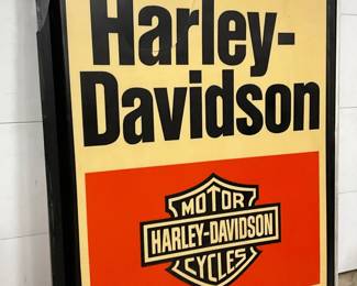 Harley-Davidson Dealership Light-Up Sign with Cracked Lens, 61in x 73in