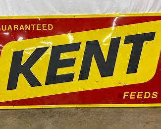 Embossed Kent Feed Sign