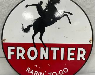 15-Inch Contemporary SSP Frontier Gasoline Sign