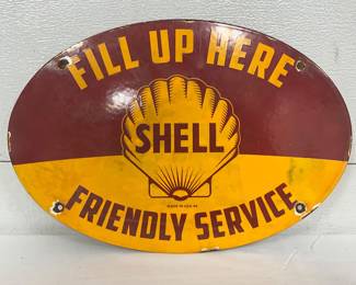 Oval Shell SSP Sign Measuring 16×11 Inches, Contemporary