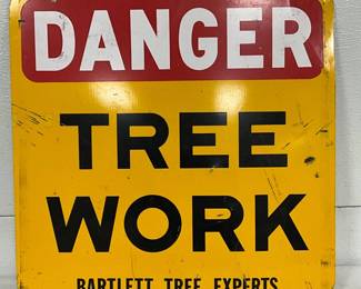Double-Sided Metal ‘Danger Tree Work’ Sign, 18 x 18 Inches