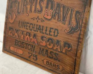Curtis Davis Unequalled Extra Soap Wooden Hanging Sign, 14in x 10in