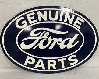 Genuine Ford Parts Single-Sided Porcelain Sign, 25in x 17in