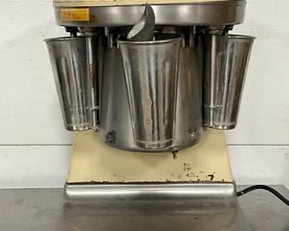 14in x 19in Three-Head Milkshake Mixer with Metal Cups