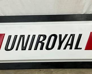 Uniroyal Embossed Plastic Sign