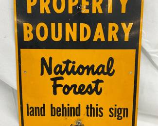 Metal 7×10 National Forest Property Boundary Sign