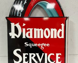 Diamond Service Double-Sided Metal Flange Sign, 19in x 27in