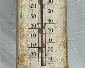 8×39 Metal Quaker State Advertising Thermometer