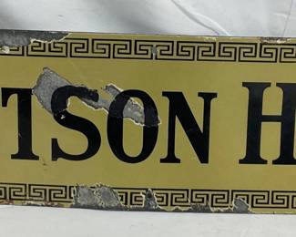 30×8 Porcelain Stetson Hats Advertising Sign