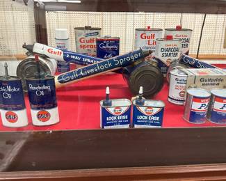 LARGE SELECTION ADVERTISING OIL CANS