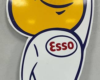 Esso Boy Die-Cut Metal Sign, 16 x 32 Inches