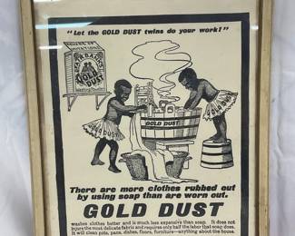 Framed Vintage Gold Dust Washing Powder Advertisement, 10in x 13in