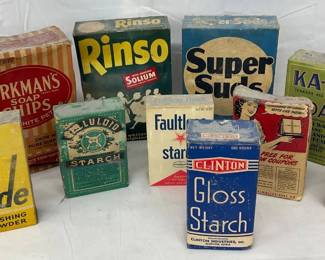 Vintage Soap and Laundry Boxes in Original Packaging