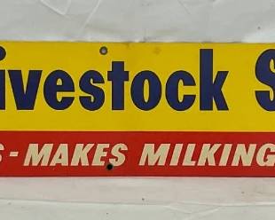 Gulf Livestock Spray Tin Advertising Sign