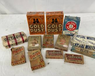 Early Washing Powder and Soap Boxes, Including Fairbanks Gold Dust and Crystal White