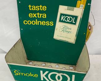 Metal Kool Cigarette Counter Display, 7 x 8 Inches