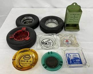 9 Assorted Ashtrays from Local NC Oil Companies and Businesses