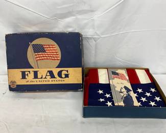 United States Flag in Original Box, 2′ x 3′, New Old Stock