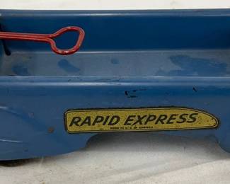 8 1/2×3 Rapid Express Blue Metal Toy Wagon