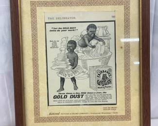 Framed Gold Dust Twins Advertisement from ‘The Delineator,’ 9×11 Inches