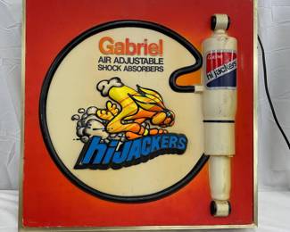 Gabriel HiJackers Embossed Plastic Light-Up Advertising Sign