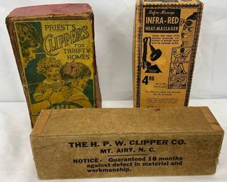 Vintage Grooming Devices: Hair Clippers and Infra-Red Heat Massager