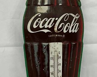 Coca-Cola Bottle Thermometer, Convex 5 x 16 Inches