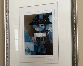 Foil print "Blue Harlequin" by Rosina Wachtmeister.