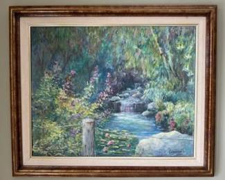 Landscape Oil painting by K. Crandall.