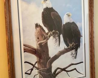 "Bald Eagle" lithograph by Donald Blakney
