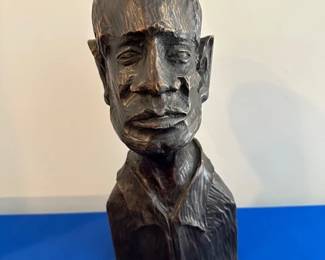 Wooden carved bust by Dabouze