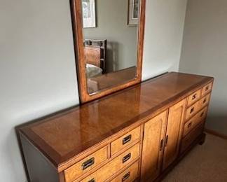 Century Furniture  Hollywood Regency mid-century dresser with mirror, 