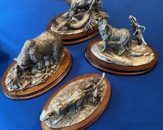 Pewter sculptures by Ken Coates 