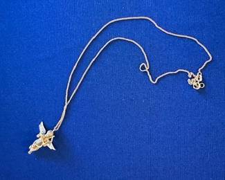 14k gold chain with diamond pendant