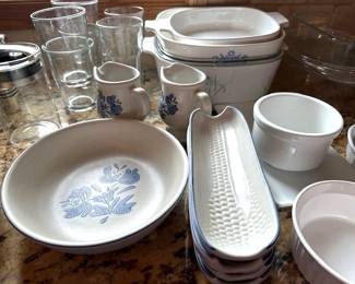 Pfaltzgraff serving pieces.