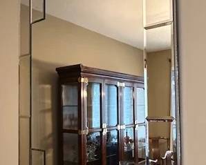 Mid-century mirror, approx 36" tall